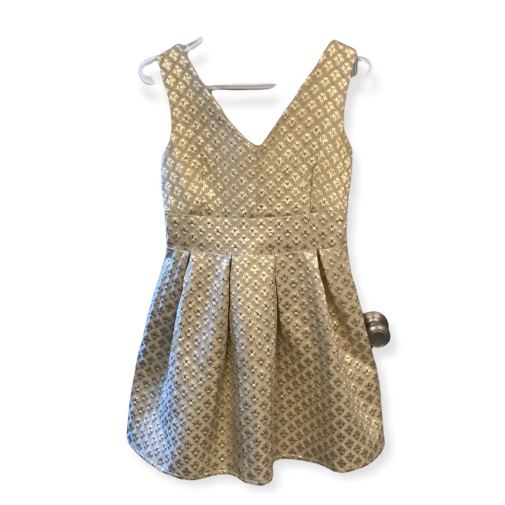 Glamorous Gold Flare Dress
